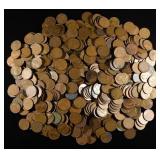(500) 40'S & 50'S WHEAT CENTS