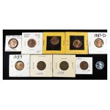 (3) INDIAN, (3) WHEAT & (4) LINCOLN CENTS