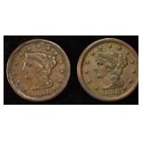 1853 & 1854 BRAIDED HAIR CENTS