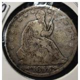 1855-O SEATED LIBERTY HALF DOLLAR