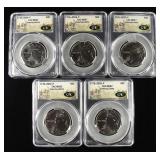 (5) 1776-2026-P ENDURING LIBERTY 50C CAC MS62 & 61