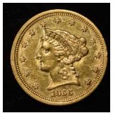 1856 $2.5 GOLD LIBERTY AU