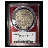 1884-S MORGAN DOLLAR PCGS VF35
