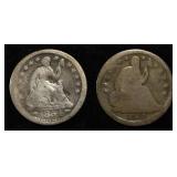 1839-O & 1854 SEATED LIBERTY HALF DIMES LOW GRADE