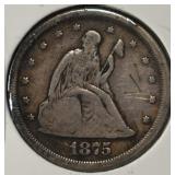 1875-S LIBERTY SEATED TWENTY CENT PIECE