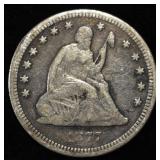 1877-CC SEATED LIBERTY QUARTER