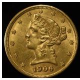 1906 LIBERTY GOLD $5