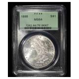 1898 MORGAN DOLLAR PCGS MS64