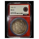 1926 PEACE DOLLAR NGC MS61