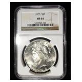 1923 PEACE DOLLAR NGC MS64