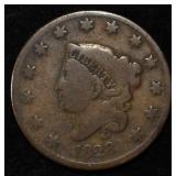 1828 CORONET HEAD CENT