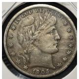 1905 BARBER HALF DOLLAR