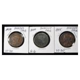 1844, 1845, & 1846 BRAIDED HAIR CENTS