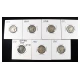 (7) MERCURY DIMES