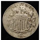 1872 SHIELD NO-RAYS NICKEL