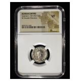 VALERIAN I, AD 253-260 BI DOUBLE DENARIUS NGC VF