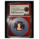 2025-S SHIELD LINCOLN CENT NGC PF70RD ULTRA CAMEO