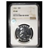 1961 FRANKLIN HALF DOLLAR NGC PF68