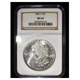 1881-S MORGAN DOLLAR NGC MS64