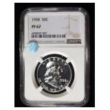 1958 FRANKLIN HALF DOLLAR NGC PF67