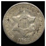 1852 3-CENT SILVER SMALL STAR