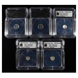(5) GRADED ICG COINS