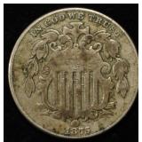 1875 SHIELD NO-RAYS NICKEL