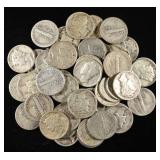 (50) MERCURY DIMES