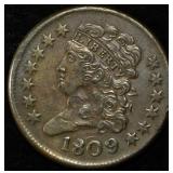 1809 CLASSIC HEAD HALF  CENT