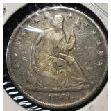 1861-S SEATED LIBERTY HALF DOLLAR