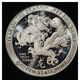 YEAR OF THE DRAGON 1 OZ 0.999 SILVER ROUND