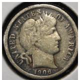 1906-O BARBER DIME