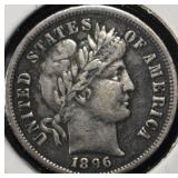 1896 BARBER DIME
