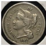 1867 3-CENT NICKEL
