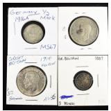 (4) FOREIGN COINS, GERMANY & GREAT BRITAIN