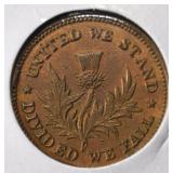1861-65 CIVIL WAR TOKEN