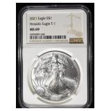 2021 AMERICAN SILVER EAGLE NGC MS69
