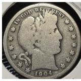 1904-S BARBER HALF DOLLAR