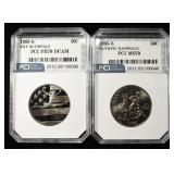 1992-S,1995-S COMMEM 50C PCI PERFECT GEM BU & PR70
