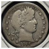1914-S BARBER QUARTER