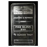 NTR METALS 10 OZ .999 SILVER BAR