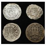 (4) MISC. FOREIGN SILVER COINS
