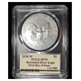 2018-W AMERICAN SILVER EAGLE  PCGS SP70