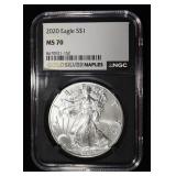 2020 AMERICAN SILVER EAGLE NGC MS70