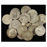 (20) 90% SILVER WASHINGTON QUARTER