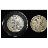 1917-S & 1935 WALKING LIBERTY HALF DOLLARS