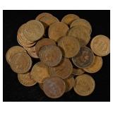 32 XF&AU INDIAN CENTS-10 DIFF DATES