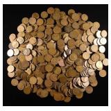 (500) WHEAT CENTS: MIXED DATES