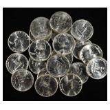 (20) 90% SILVER 1964 WASHINGTON QUARTERS BU