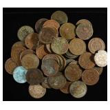 (50) INDIAN HEAD CENTS